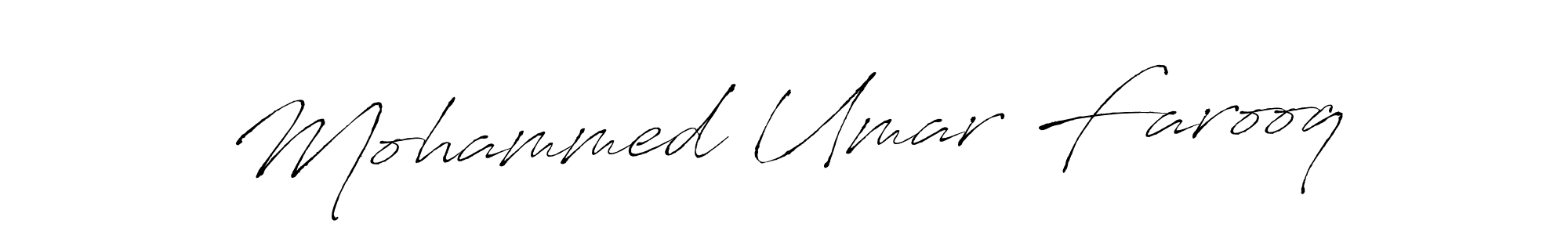 Make a beautiful signature design for name Mohammed Umar Farooq. With this signature (Antro_Vectra) style, you can create a handwritten signature for free. Mohammed Umar Farooq signature style 6 images and pictures png