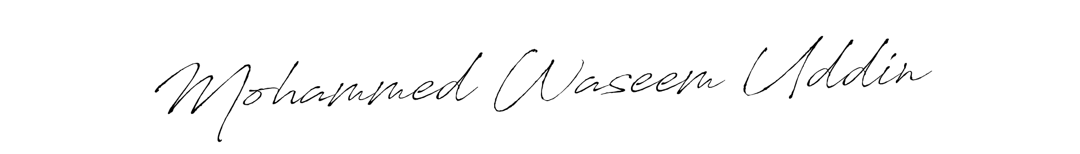 Design your own signature with our free online signature maker. With this signature software, you can create a handwritten (Antro_Vectra) signature for name Mohammed Waseem Uddin. Mohammed Waseem Uddin signature style 6 images and pictures png