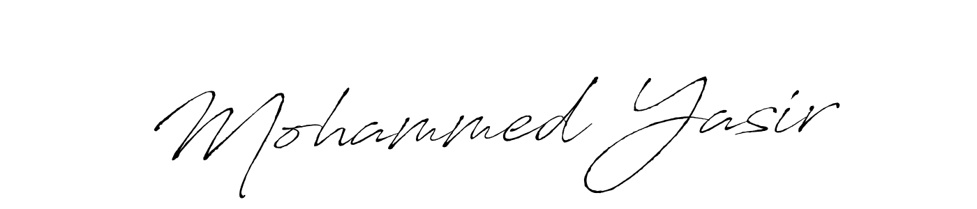 How to make Mohammed Yasir name signature. Use Antro_Vectra style for creating short signs online. This is the latest handwritten sign. Mohammed Yasir signature style 6 images and pictures png