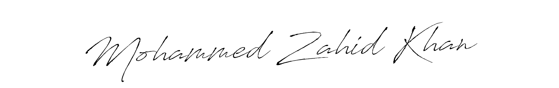 How to make Mohammed Zahid Khan name signature. Use Antro_Vectra style for creating short signs online. This is the latest handwritten sign. Mohammed Zahid Khan signature style 6 images and pictures png