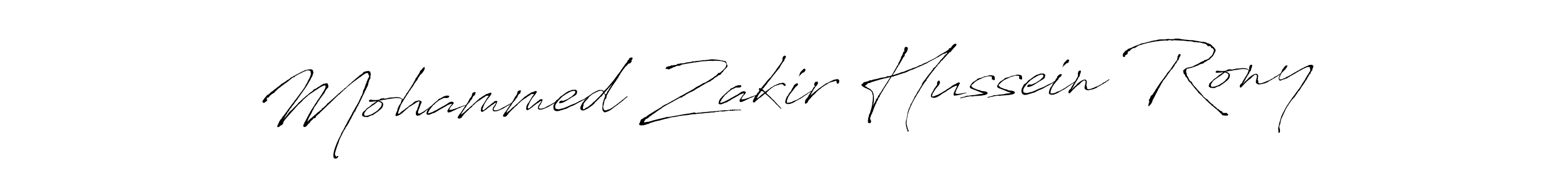 Use a signature maker to create a handwritten signature online. With this signature software, you can design (Antro_Vectra) your own signature for name Mohammed Zakir Hussein Rony. Mohammed Zakir Hussein Rony signature style 6 images and pictures png