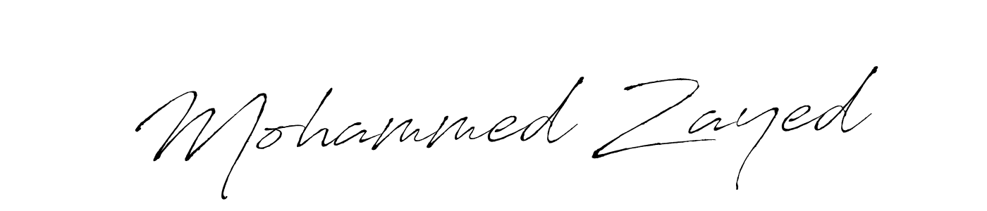 How to make Mohammed Zayed name signature. Use Antro_Vectra style for creating short signs online. This is the latest handwritten sign. Mohammed Zayed signature style 6 images and pictures png