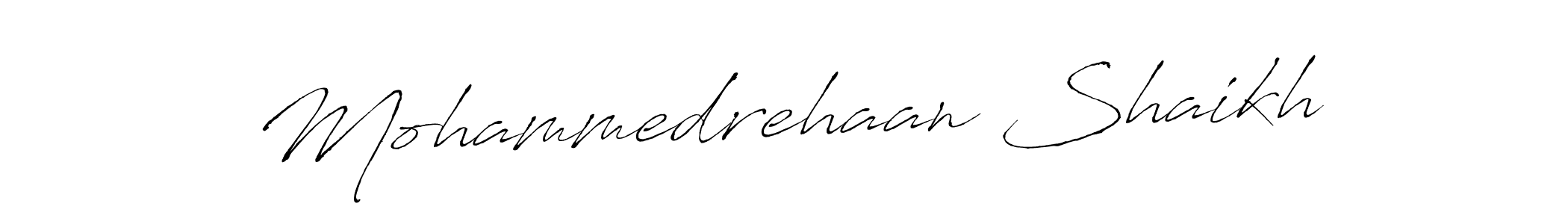 The best way (Antro_Vectra) to make a short signature is to pick only two or three words in your name. The name Mohammedrehaan Shaikh include a total of six letters. For converting this name. Mohammedrehaan Shaikh signature style 6 images and pictures png