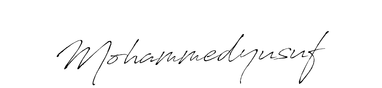 Use a signature maker to create a handwritten signature online. With this signature software, you can design (Antro_Vectra) your own signature for name Mohammedyusuf. Mohammedyusuf signature style 6 images and pictures png