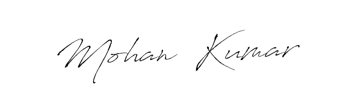 The best way (Antro_Vectra) to make a short signature is to pick only two or three words in your name. The name Mohan  Kumar include a total of six letters. For converting this name. Mohan  Kumar signature style 6 images and pictures png
