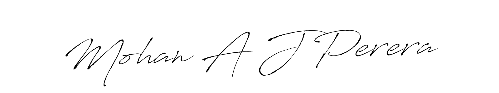 Make a short Mohan A J Perera signature style. Manage your documents anywhere anytime using Antro_Vectra. Create and add eSignatures, submit forms, share and send files easily. Mohan A J Perera signature style 6 images and pictures png