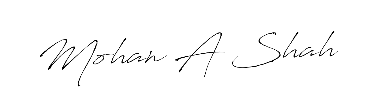 Design your own signature with our free online signature maker. With this signature software, you can create a handwritten (Antro_Vectra) signature for name Mohan A Shah. Mohan A Shah signature style 6 images and pictures png