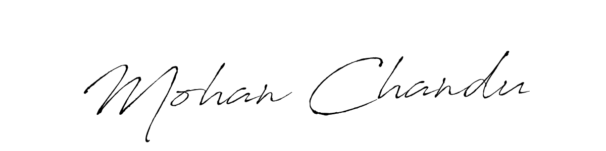 The best way (Antro_Vectra) to make a short signature is to pick only two or three words in your name. The name Mohan Chandu include a total of six letters. For converting this name. Mohan Chandu signature style 6 images and pictures png