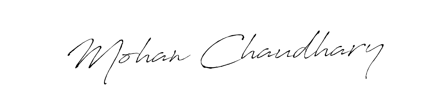 How to make Mohan Chaudhary name signature. Use Antro_Vectra style for creating short signs online. This is the latest handwritten sign. Mohan Chaudhary signature style 6 images and pictures png