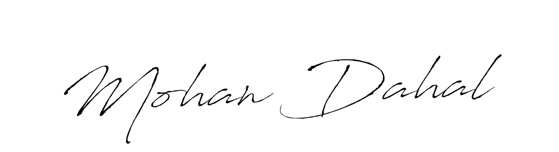 Make a beautiful signature design for name Mohan Dahal. With this signature (Antro_Vectra) style, you can create a handwritten signature for free. Mohan Dahal signature style 6 images and pictures png