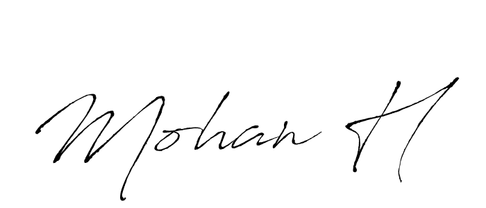 Make a beautiful signature design for name Mohan H. With this signature (Antro_Vectra) style, you can create a handwritten signature for free. Mohan H signature style 6 images and pictures png