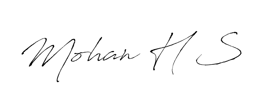 How to make Mohan H S signature? Antro_Vectra is a professional autograph style. Create handwritten signature for Mohan H S name. Mohan H S signature style 6 images and pictures png