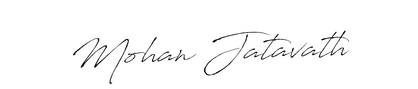 Make a beautiful signature design for name Mohan Jatavath. With this signature (Antro_Vectra) style, you can create a handwritten signature for free. Mohan Jatavath signature style 6 images and pictures png