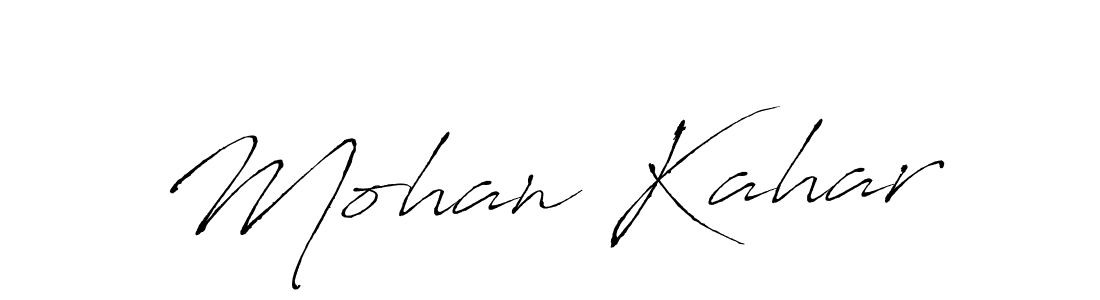 Make a beautiful signature design for name Mohan Kahar. With this signature (Antro_Vectra) style, you can create a handwritten signature for free. Mohan Kahar signature style 6 images and pictures png