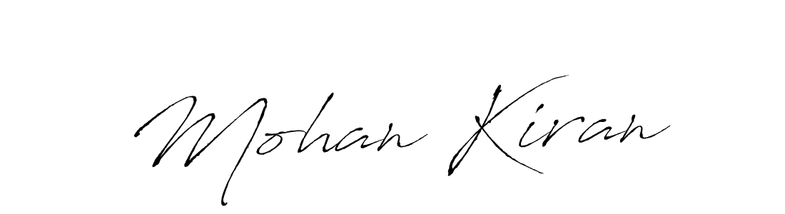 Make a beautiful signature design for name Mohan Kiran. With this signature (Antro_Vectra) style, you can create a handwritten signature for free. Mohan Kiran signature style 6 images and pictures png
