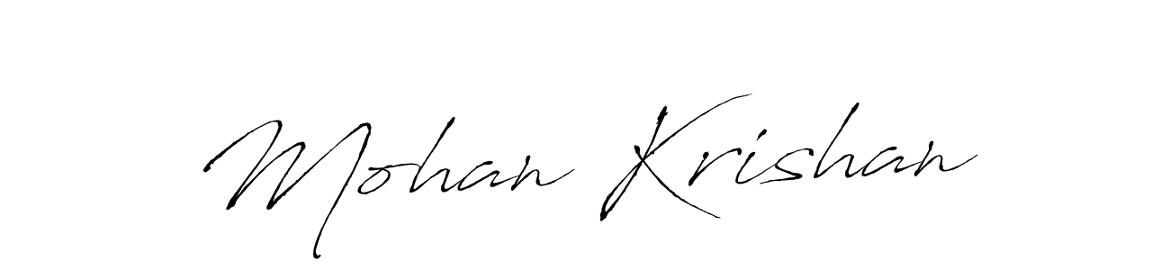 You should practise on your own different ways (Antro_Vectra) to write your name (Mohan Krishan) in signature. don't let someone else do it for you. Mohan Krishan signature style 6 images and pictures png