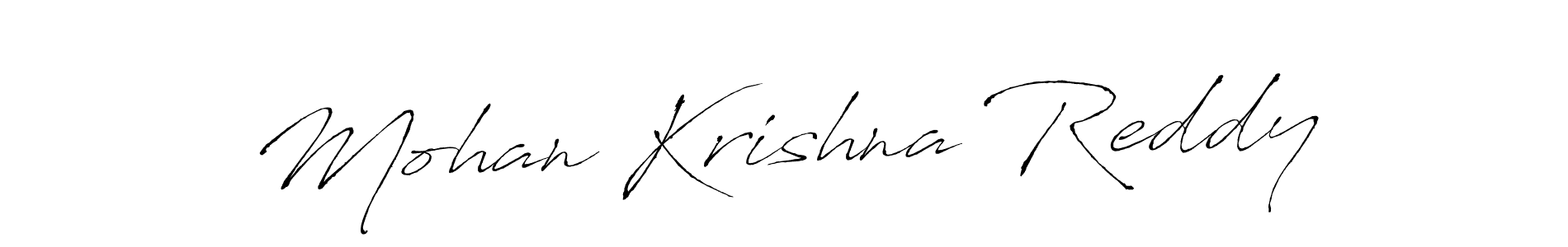 How to make Mohan Krishna Reddy name signature. Use Antro_Vectra style for creating short signs online. This is the latest handwritten sign. Mohan Krishna Reddy signature style 6 images and pictures png