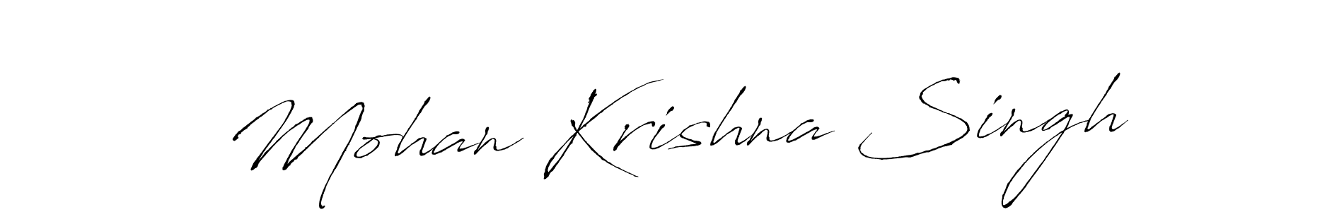 How to make Mohan Krishna Singh name signature. Use Antro_Vectra style for creating short signs online. This is the latest handwritten sign. Mohan Krishna Singh signature style 6 images and pictures png