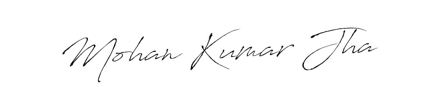 How to make Mohan Kumar Jha name signature. Use Antro_Vectra style for creating short signs online. This is the latest handwritten sign. Mohan Kumar Jha signature style 6 images and pictures png