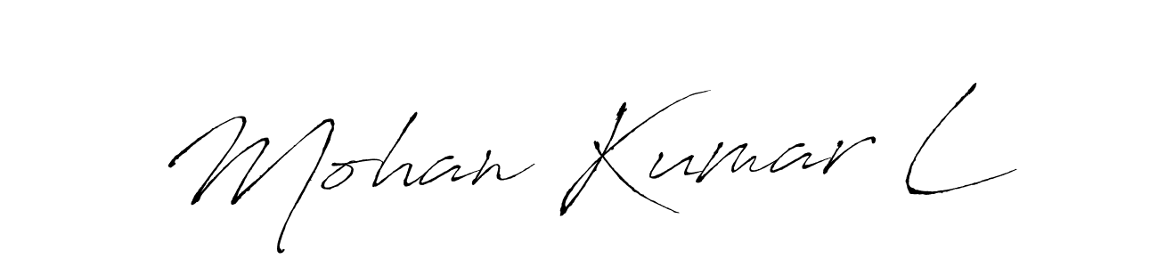 if you are searching for the best signature style for your name Mohan Kumar L. so please give up your signature search. here we have designed multiple signature styles  using Antro_Vectra. Mohan Kumar L signature style 6 images and pictures png