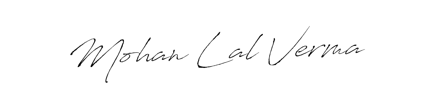 You should practise on your own different ways (Antro_Vectra) to write your name (Mohan Lal Verma) in signature. don't let someone else do it for you. Mohan Lal Verma signature style 6 images and pictures png