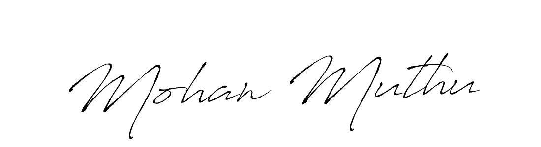 Make a beautiful signature design for name Mohan Muthu. With this signature (Antro_Vectra) style, you can create a handwritten signature for free. Mohan Muthu signature style 6 images and pictures png