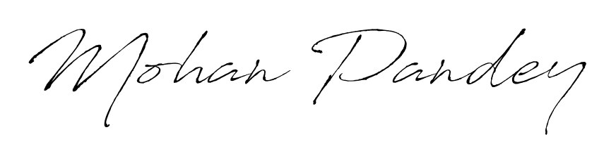 Master the art of signing with Mohan Pandey written in fluent Antro_Vectra script. A great template to practice and refine your handwriting. Mohan Pandey signature style 6 images and pictures png