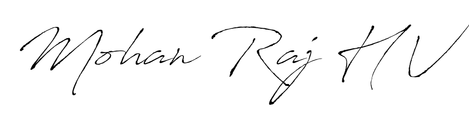 Explore multiple handwriting variations for Mohan Raj H V including this stunning Antro_Vectra design. Free to use across all platforms. Mohan Raj H V signature style 6 images and pictures png