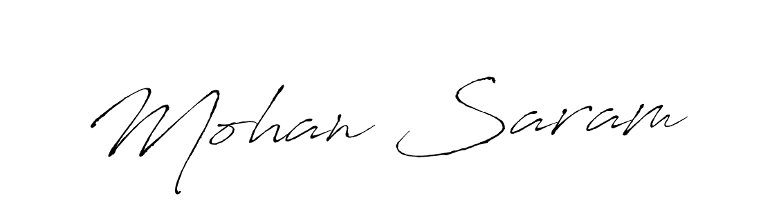 The best way (Antro_Vectra) to make a short signature is to pick only two or three words in your name. The name Mohan Saram include a total of six letters. For converting this name. Mohan Saram signature style 6 images and pictures png
