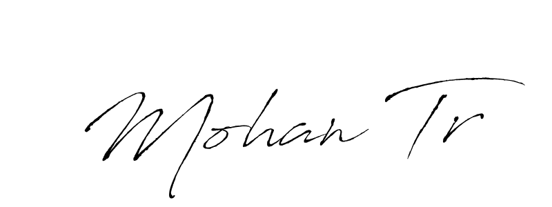 Create a beautiful signature design for name Mohan Tr. With this signature (Antro_Vectra) fonts, you can make a handwritten signature for free. Mohan Tr signature style 6 images and pictures png