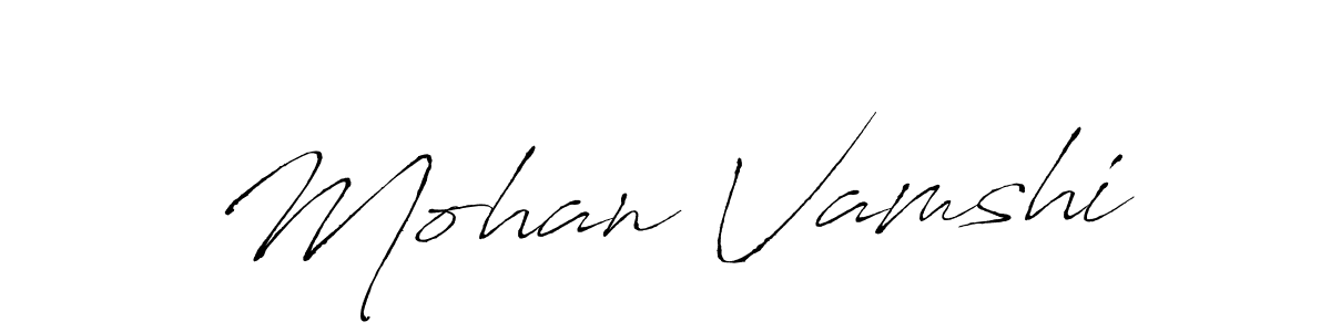 How to make Mohan Vamshi signature? Antro_Vectra is a professional autograph style. Create handwritten signature for Mohan Vamshi name. Mohan Vamshi signature style 6 images and pictures png