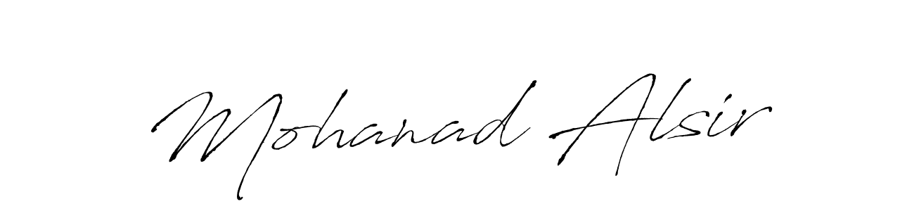 How to make Mohanad Alsir signature? Antro_Vectra is a professional autograph style. Create handwritten signature for Mohanad Alsir name. Mohanad Alsir signature style 6 images and pictures png