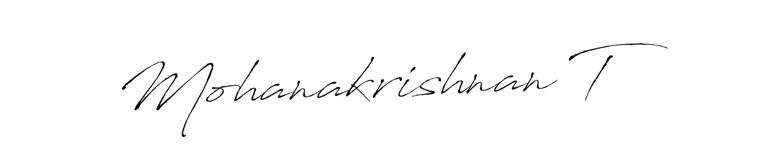 Also we have Mohanakrishnan T name is the best signature style. Create professional handwritten signature collection using Antro_Vectra autograph style. Mohanakrishnan T signature style 6 images and pictures png