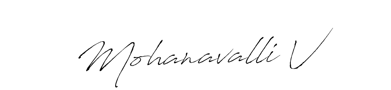 Design your own signature with our free online signature maker. With this signature software, you can create a handwritten (Antro_Vectra) signature for name Mohanavalli V. Mohanavalli V signature style 6 images and pictures png