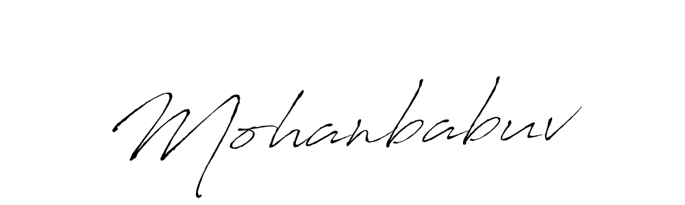 Create a beautiful signature design for name Mohanbabuv. With this signature (Antro_Vectra) fonts, you can make a handwritten signature for free. Mohanbabuv signature style 6 images and pictures png