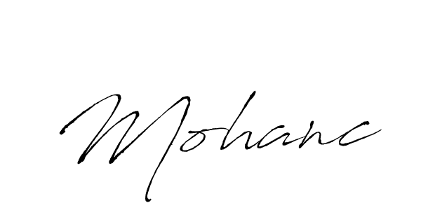 Design your own signature with our free online signature maker. With this signature software, you can create a handwritten (Antro_Vectra) signature for name Mohanc. Mohanc signature style 6 images and pictures png