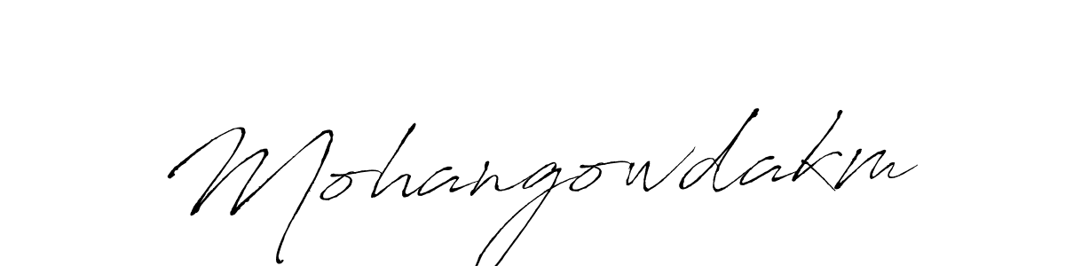 Design your own signature with our free online signature maker. With this signature software, you can create a handwritten (Antro_Vectra) signature for name Mohangowdakm. Mohangowdakm signature style 6 images and pictures png