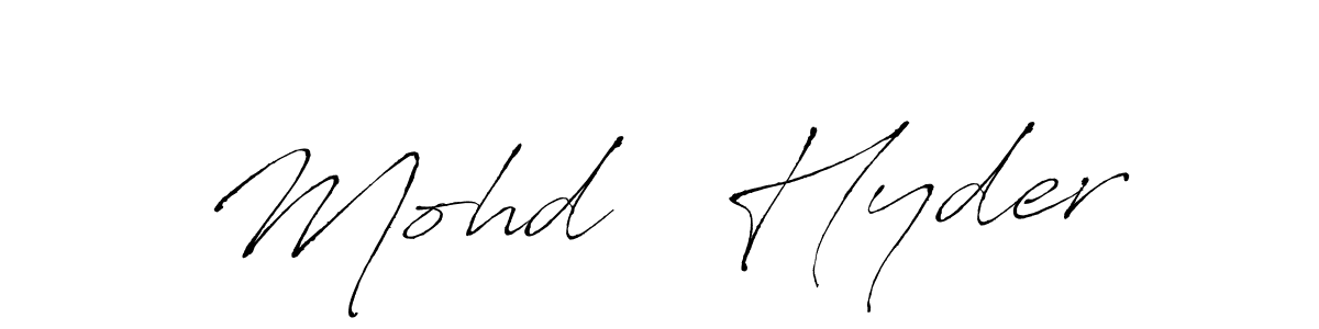 Make a beautiful signature design for name Mohd   Hyder. With this signature (Antro_Vectra) style, you can create a handwritten signature for free. Mohd   Hyder signature style 6 images and pictures png