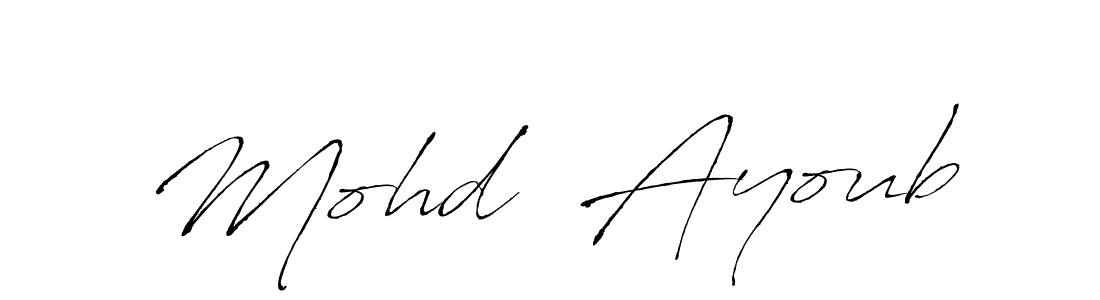 Antro_Vectra is a professional signature style that is perfect for those who want to add a touch of class to their signature. It is also a great choice for those who want to make their signature more unique. Get Mohd  Ayoub name to fancy signature for free. Mohd  Ayoub signature style 6 images and pictures png