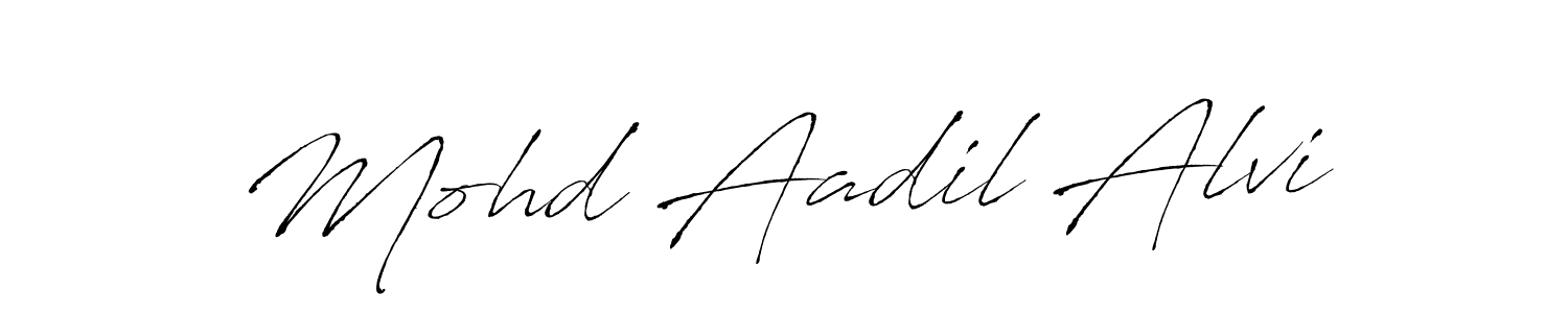 Also we have Mohd Aadil Alvi name is the best signature style. Create professional handwritten signature collection using Antro_Vectra autograph style. Mohd Aadil Alvi signature style 6 images and pictures png