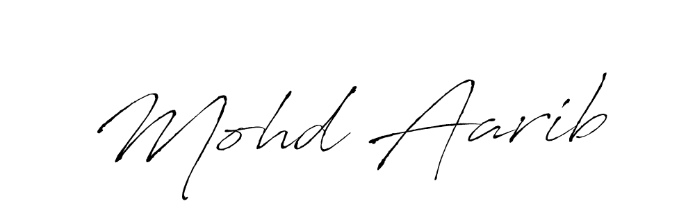 Mohd Aarib stylish signature style. Best Handwritten Sign (Antro_Vectra) for my name. Handwritten Signature Collection Ideas for my name Mohd Aarib. Mohd Aarib signature style 6 images and pictures png