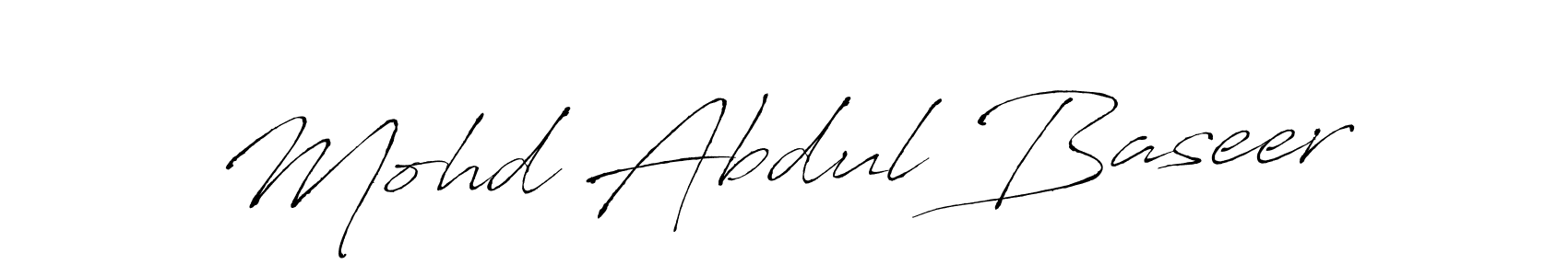 Mohd Abdul Baseer stylish signature style. Best Handwritten Sign (Antro_Vectra) for my name. Handwritten Signature Collection Ideas for my name Mohd Abdul Baseer. Mohd Abdul Baseer signature style 6 images and pictures png