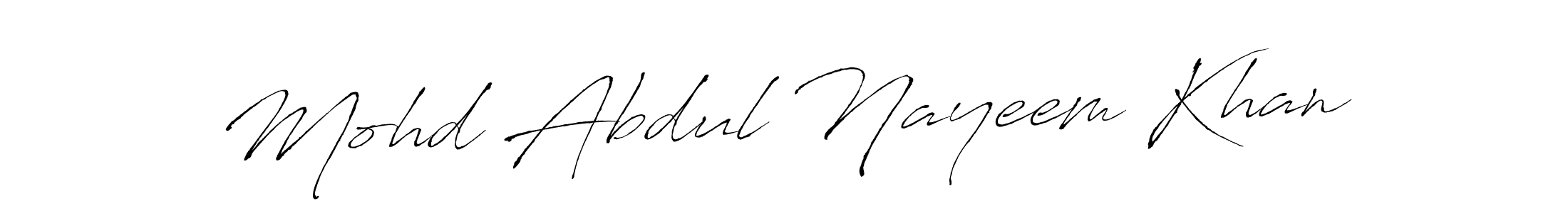 Use a signature maker to create a handwritten signature online. With this signature software, you can design (Antro_Vectra) your own signature for name Mohd Abdul Nayeem Khan. Mohd Abdul Nayeem Khan signature style 6 images and pictures png