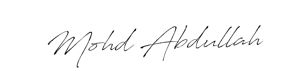 Create a beautiful signature design for name Mohd Abdullah. With this signature (Antro_Vectra) fonts, you can make a handwritten signature for free. Mohd Abdullah signature style 6 images and pictures png