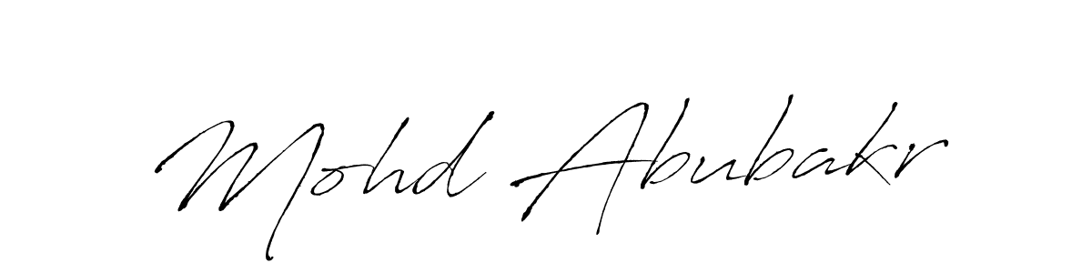 Create a beautiful signature design for name Mohd Abubakr. With this signature (Antro_Vectra) fonts, you can make a handwritten signature for free. Mohd Abubakr signature style 6 images and pictures png