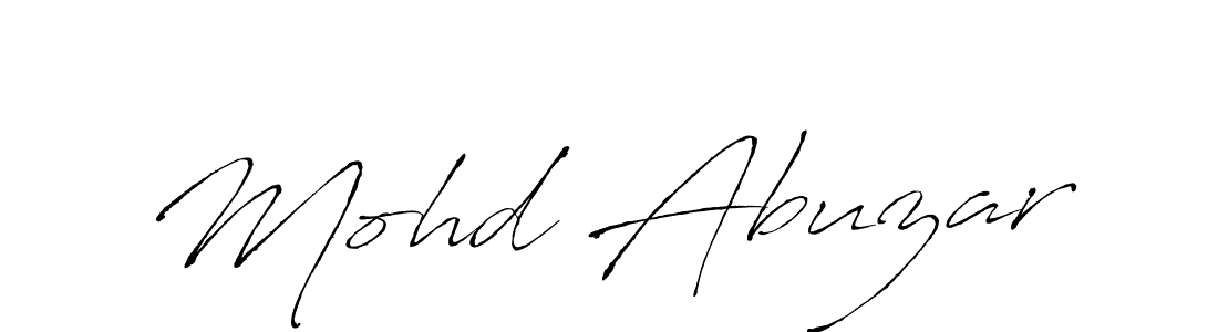 How to make Mohd Abuzar name signature. Use Antro_Vectra style for creating short signs online. This is the latest handwritten sign. Mohd Abuzar signature style 6 images and pictures png