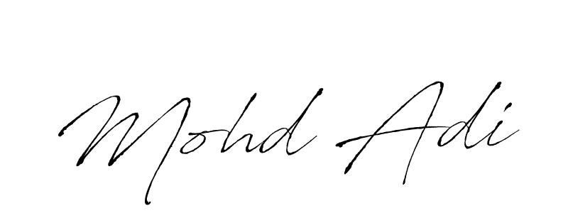 How to make Mohd Adi name signature. Use Antro_Vectra style for creating short signs online. This is the latest handwritten sign. Mohd Adi signature style 6 images and pictures png