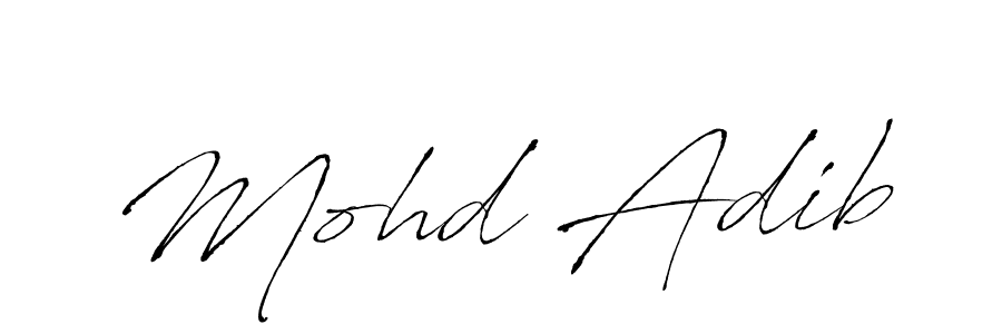 Make a beautiful signature design for name Mohd Adib. With this signature (Antro_Vectra) style, you can create a handwritten signature for free. Mohd Adib signature style 6 images and pictures png