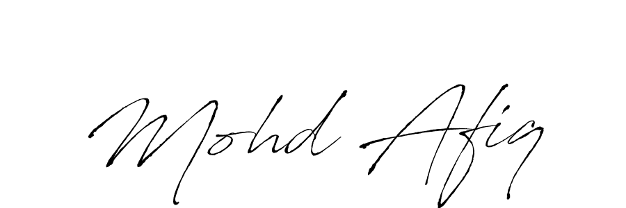 Create a beautiful signature design for name Mohd Afiq. With this signature (Antro_Vectra) fonts, you can make a handwritten signature for free. Mohd Afiq signature style 6 images and pictures png