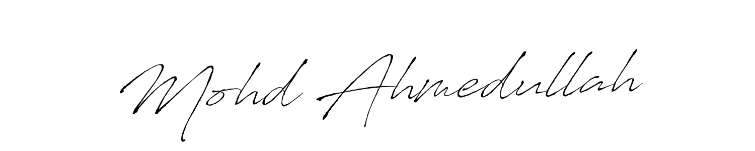 Use a signature maker to create a handwritten signature online. With this signature software, you can design (Antro_Vectra) your own signature for name Mohd Ahmedullah. Mohd Ahmedullah signature style 6 images and pictures png